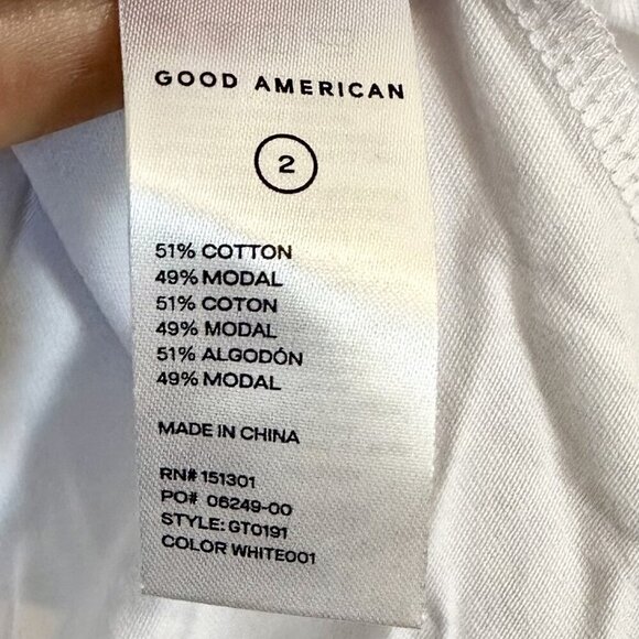NWT Good American Strong Shoulder Tank in White - Size 2 (Medium) - Picture 6 of 7